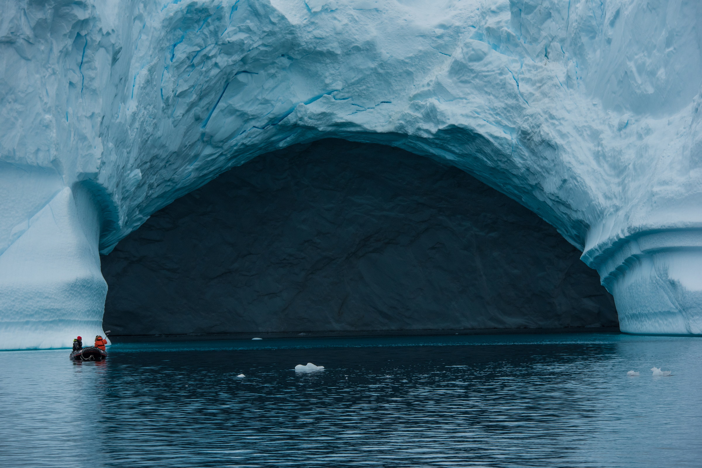 Ice arch, Antarctic Peninsula.