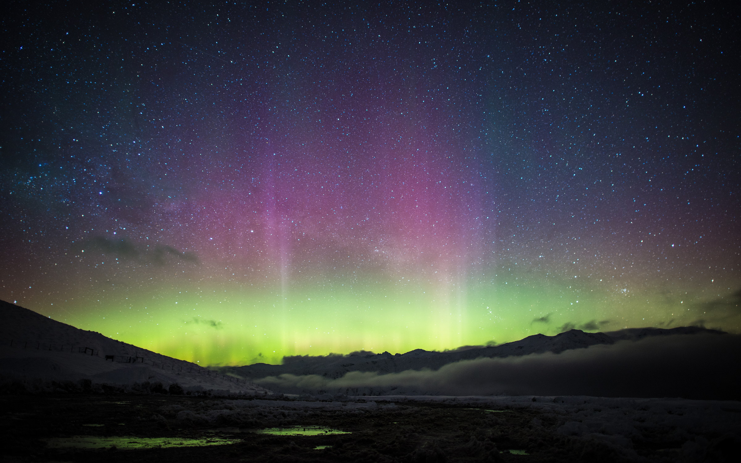 Aurora over the Crown Range.
