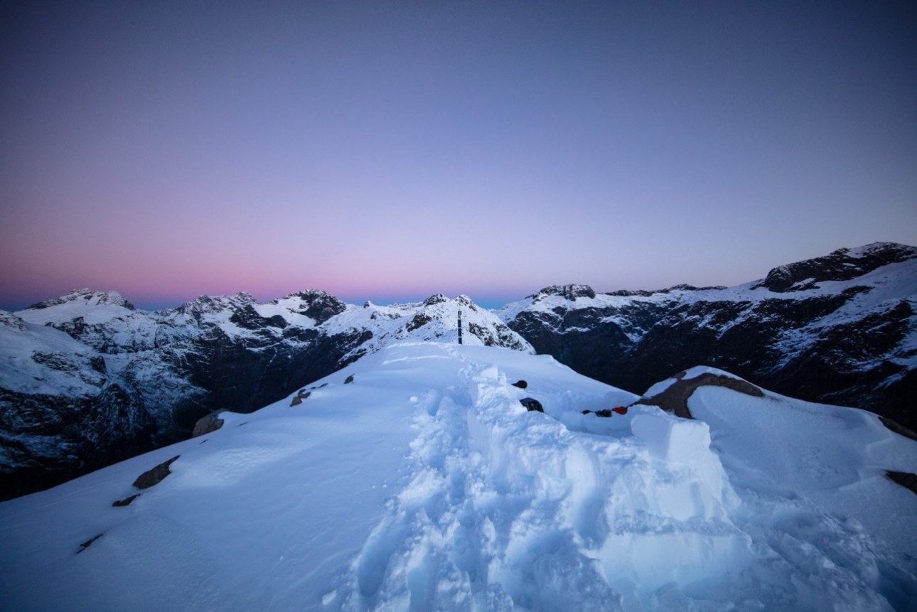 The ridge at dusk, Aoraki / Mount Cook.