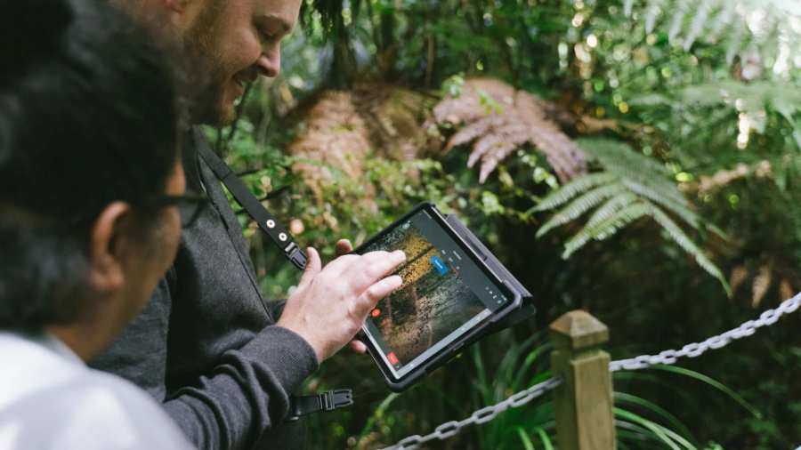Reading the scan in the field.