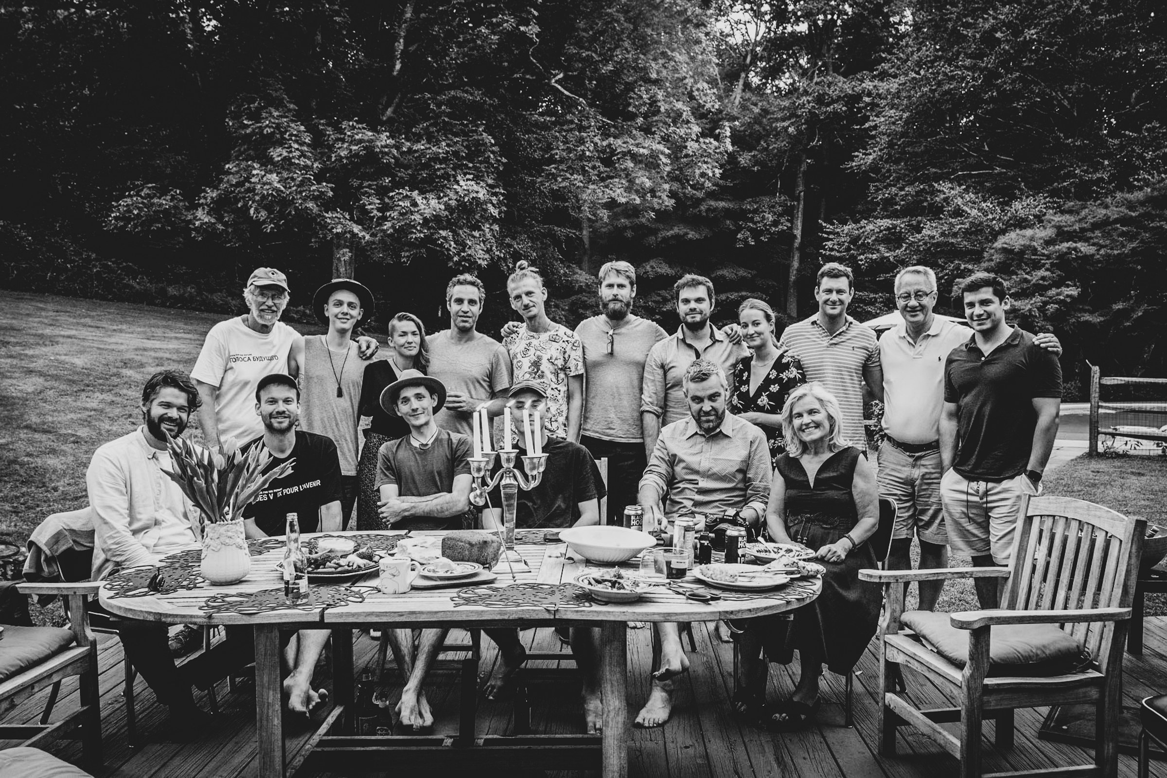 The crew dinner. Photograph: Bob Zuur.